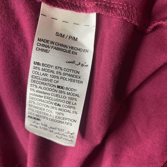 Soma Robe Womens S/M Maroon Velor Collar Short Long Sleeve Pocket Belt - Picture 7 of 7